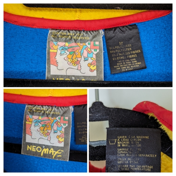 Vintage Peter Max 80s Neo Max Fleece Pullover women’s M - Picture 8 of 15